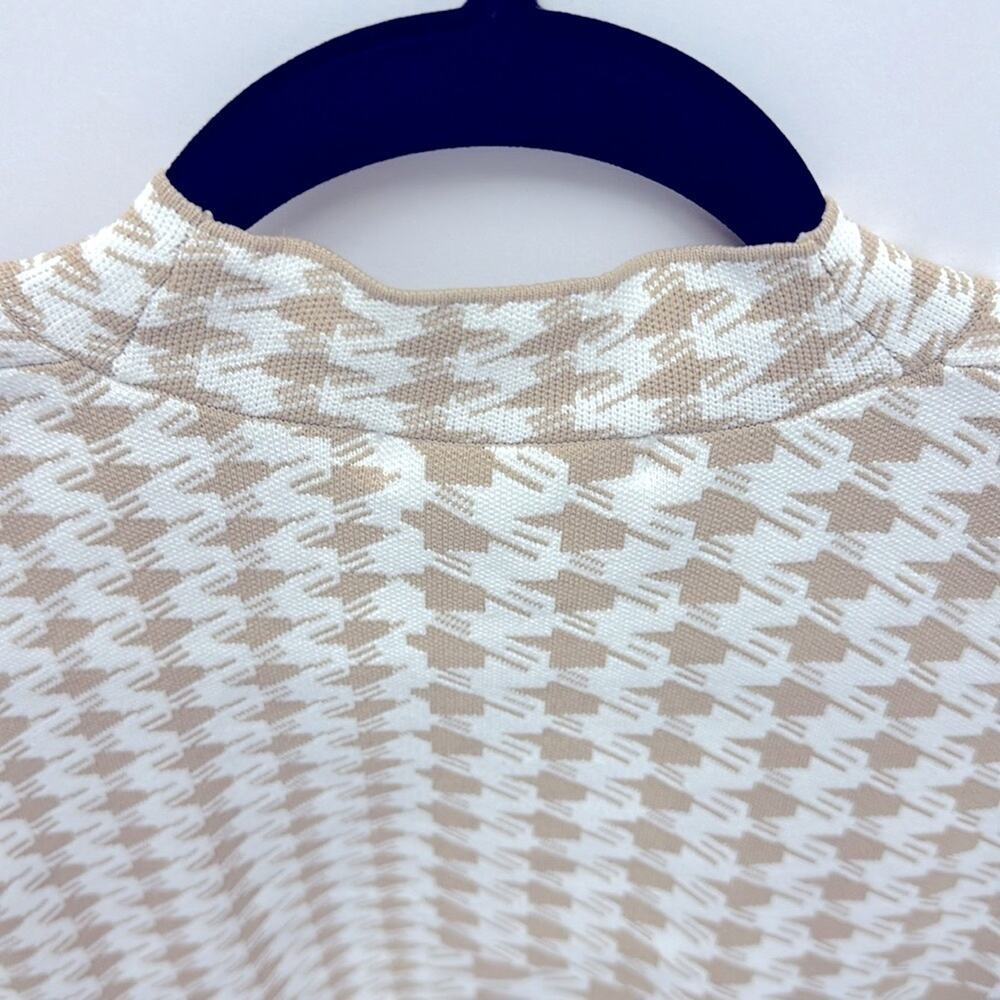 Houndstooth mock neck sleeveless top size M NWT - Picture 5 of 16